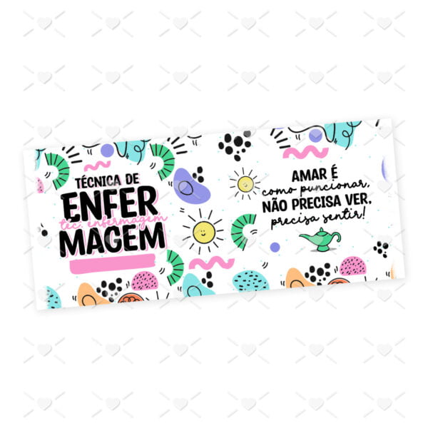 Arte Caneca Profissões Técnico(a) de Enfermagem Colorida