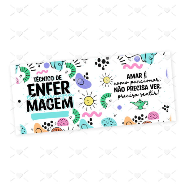 Arte Caneca Profissões Técnico(a) de Enfermagem Colorida