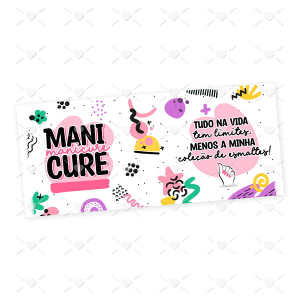 Arte Caneca Profissões Unhas Manicure Nail Designer Colorida