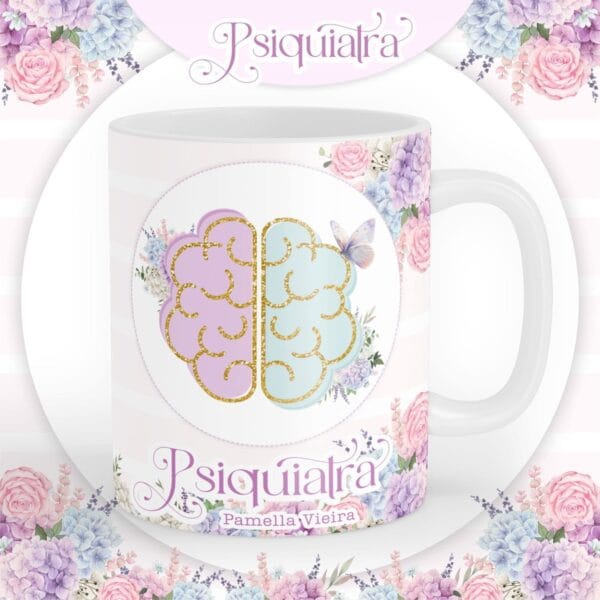 Arte Caneca Psiquiatra Sublimação - Arquivo Digital