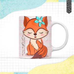 Arte Caneca Raposinha Menina - Arquivo Digital