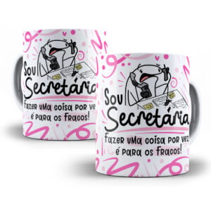 Arte Caneca Secretário(a) Flork Frase Profissão Em Png