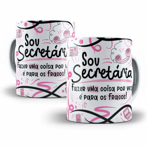 Arte Caneca Secretário(a) Flork Frase Profissão Em Png