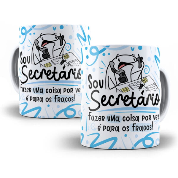 Arte Caneca Secretário(a) Flork Frase Profissão Em Png