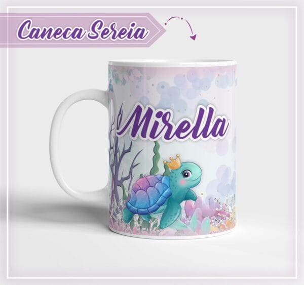 Arte Caneca Sereia Cute - Arquivo Digital