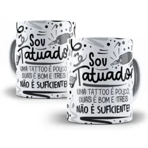 Arte Caneca Tatuador Flork Frase Profissão Em Png