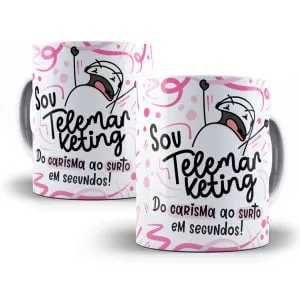 Arte Caneca Telemarketing Flork Frase Profissão Em Png