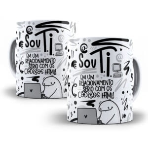 Arte Caneca TI Flork Frase Profissão Em Png
