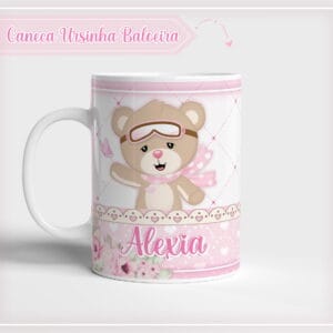 Arte Caneca Ursinha Baloeira - Arquivo Digital