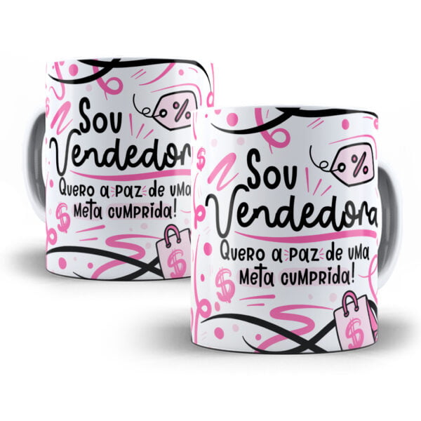 Arte Caneca Vendedor(a) Flork Frase Profissão Em Png