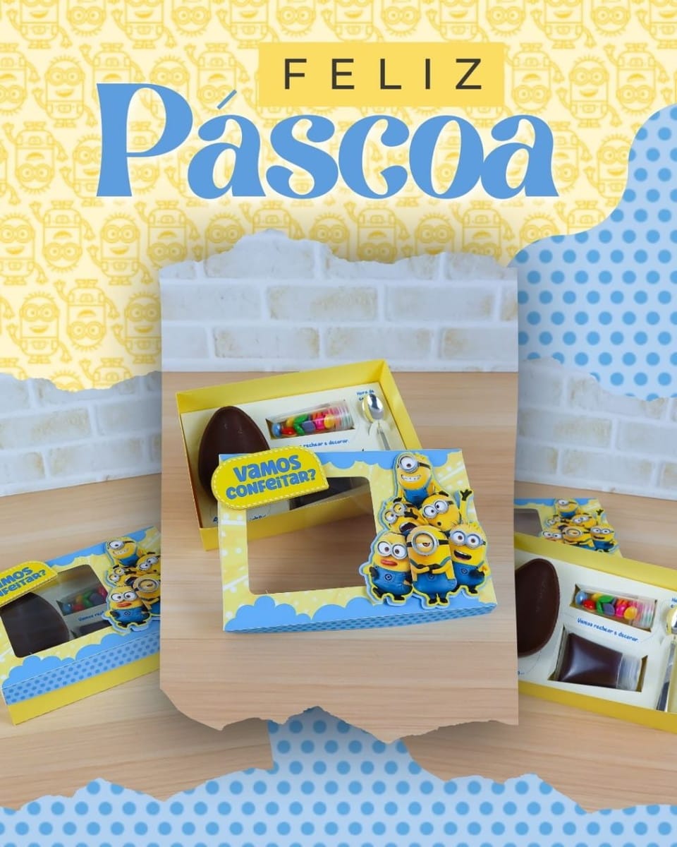 Arte de Corte Caixa Mini Confeiteiro Spongebob Páscoa 4 Arte de Corte Caixa Mini Confeiteiro Spongebob Páscoa - Imagem 4