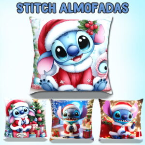 arte de sublimacao almofada stitch natal em png