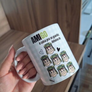 arte digital amigo e coisa pra se guardar para caneca