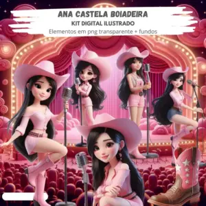 Arte Digital Ana Castela para Personalizacao de Produtos