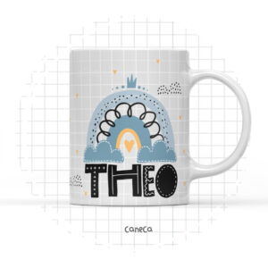 Arte Digital Arco Íris Menino para Caneca - Arquivo Digital