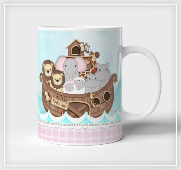 Arte Digital Caneca Arca de Noé Menina - Arquivo Digital