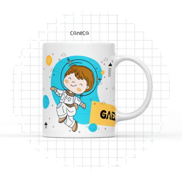Arte Digital Caneca Astronauta - Arquivo Digital
