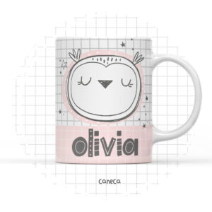 Arte Digital Caneca Coruja Escandinava - Arquivo Digital