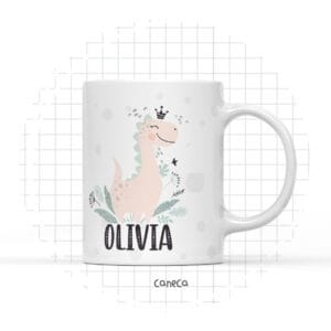 Arte Digital Caneca Dino Menina - Arquivo Digital