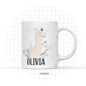 Arte Digital Caneca Dino Menina - Arquivo Digital 10 Arte Digital Caneca Dino Menina - Arquivo Digital