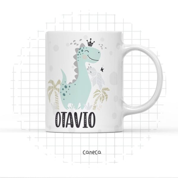 Arte Digital Caneca Dino Menino - Arquivo Digital