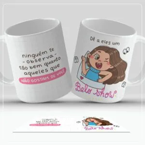 Arte Digital Caneca Frases Ilustradas- Png