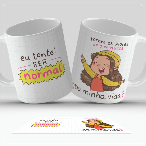 Arte Digital Caneca Frases Ilustradas- Png
