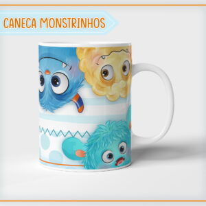 Arte Digital Caneca Monstrinhos - Arquivo Digital