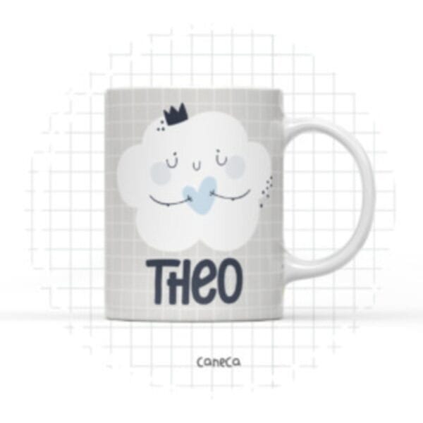 Arte Digital Caneca Nuvem Menino - Arquivo Digital