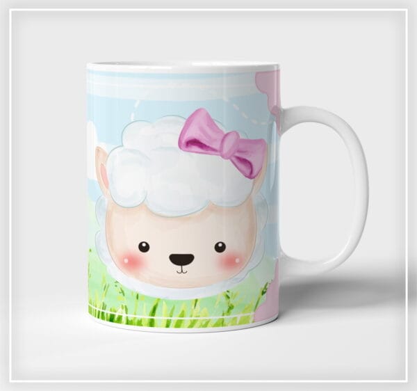 Arte Digital Caneca Ovelhinha Menina - Arquivo Digital