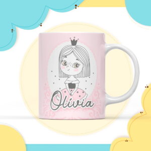 arte digital caneca princesa png para sublimacao