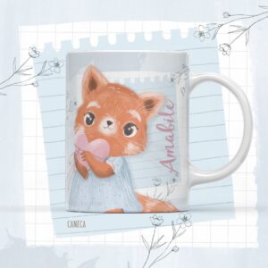 Arte Digital Caneca Raposa Delicada - Arquivo Digital