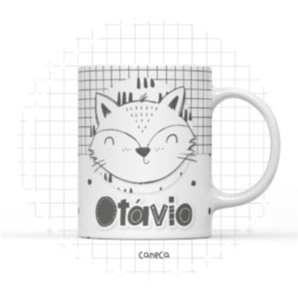 Arte Digital Caneca Raposo Escandinavo - Arquivo Digital