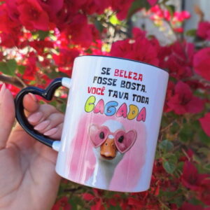 arte digital caneca se beleza fosse bosta para sublimacao