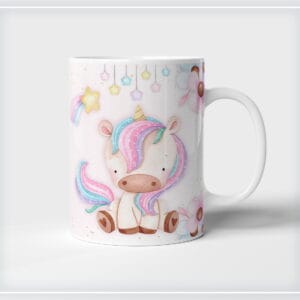 Arte Digital Caneca Unicórnio Neutro - Arquivo Digital