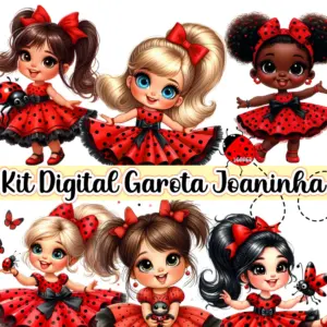 Arte Digital Joaninhas para Cartonagem e Encadernacao
