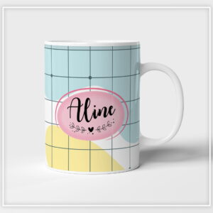 arte digital para caneca colorida personalizada