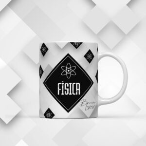 arte para caneca tema fisica digital em alta resolucao