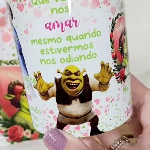 Arte para Sublimação Caneca - Shrek e Fiona