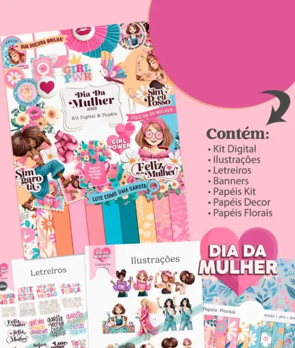 Arte Png Dia Das Mulheres Kit Criativo Para Personalizados 2