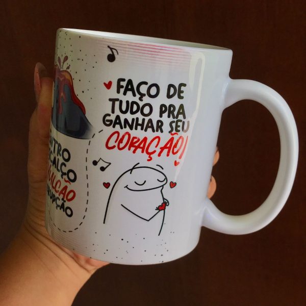 Arte Sublimação Caneca Por Você Eu Bebo O Mar De Canudinho