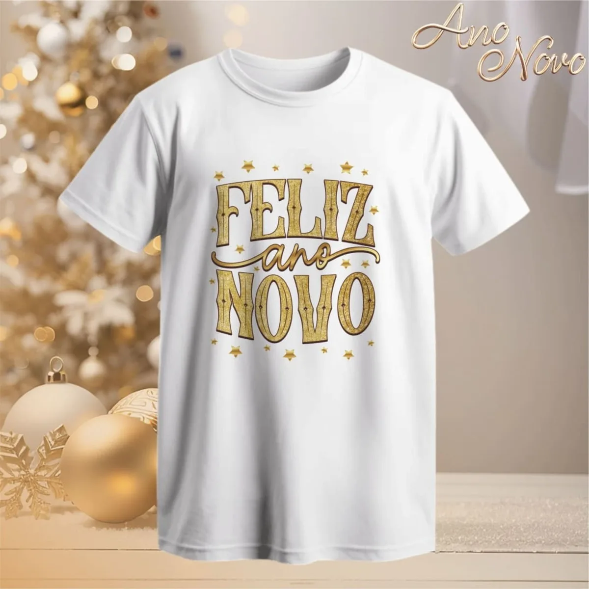 Artes Camisetas Ano Novo 2024 - Arquivo Digital
