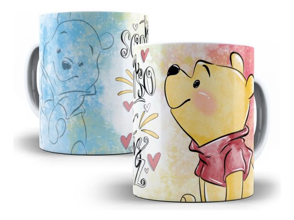 Artes Caneca + Almofada Amizade Ursinho Pooh E Amigos Corel