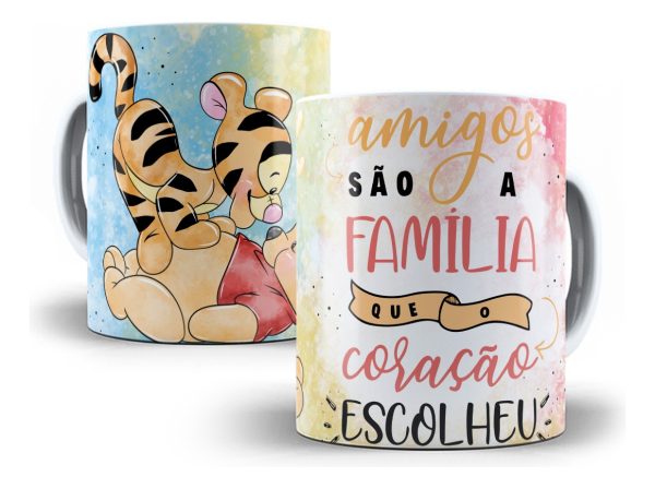 Artes Caneca + Almofada Amizade Ursinho Pooh E Amigos Corel