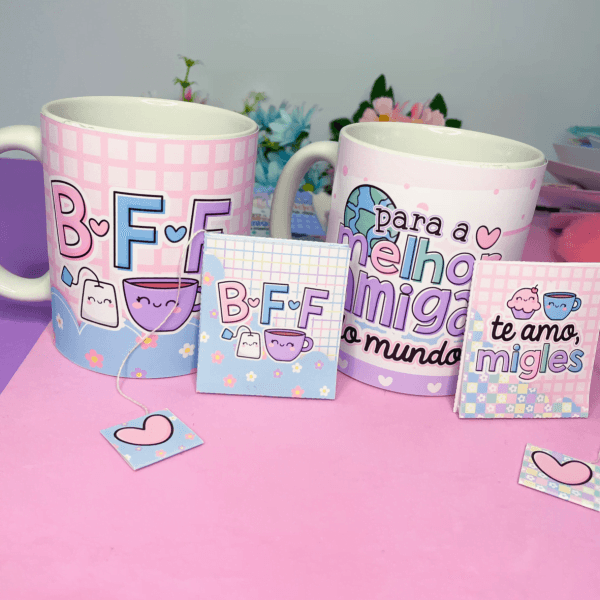 Artes Caneca Amizade Dia das Amigas Friend Sublimação Caneca
