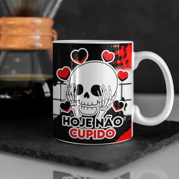Artes Caneca Camiseta Azulejo Dia Dos Namorados Caveira