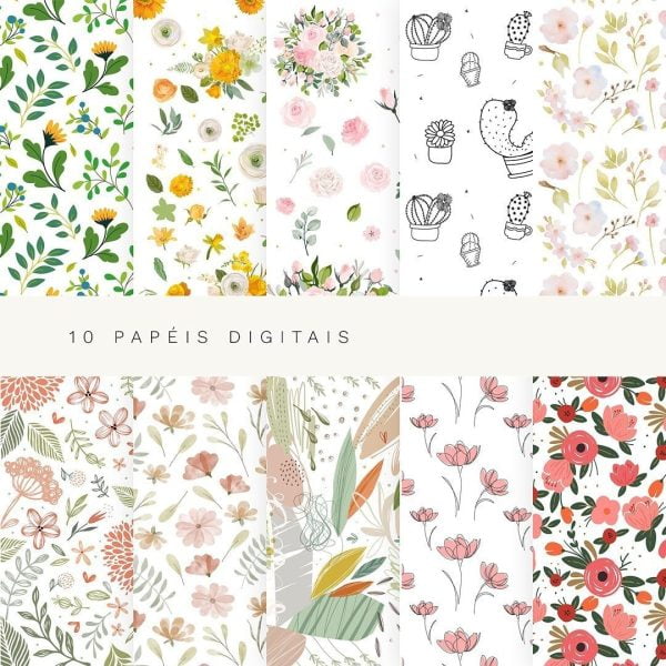 Artes Caneca Dia Das Mulheres Floral + Capa A5 + Frases Png