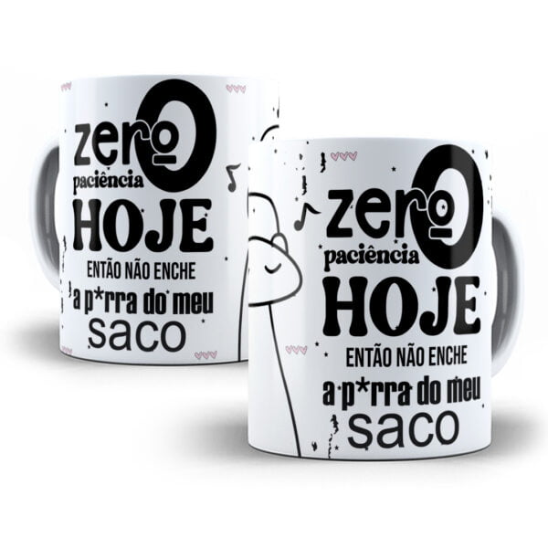 Artes Caneca Flork Foda-se Pistola Tolerância Zero Saco Cheio