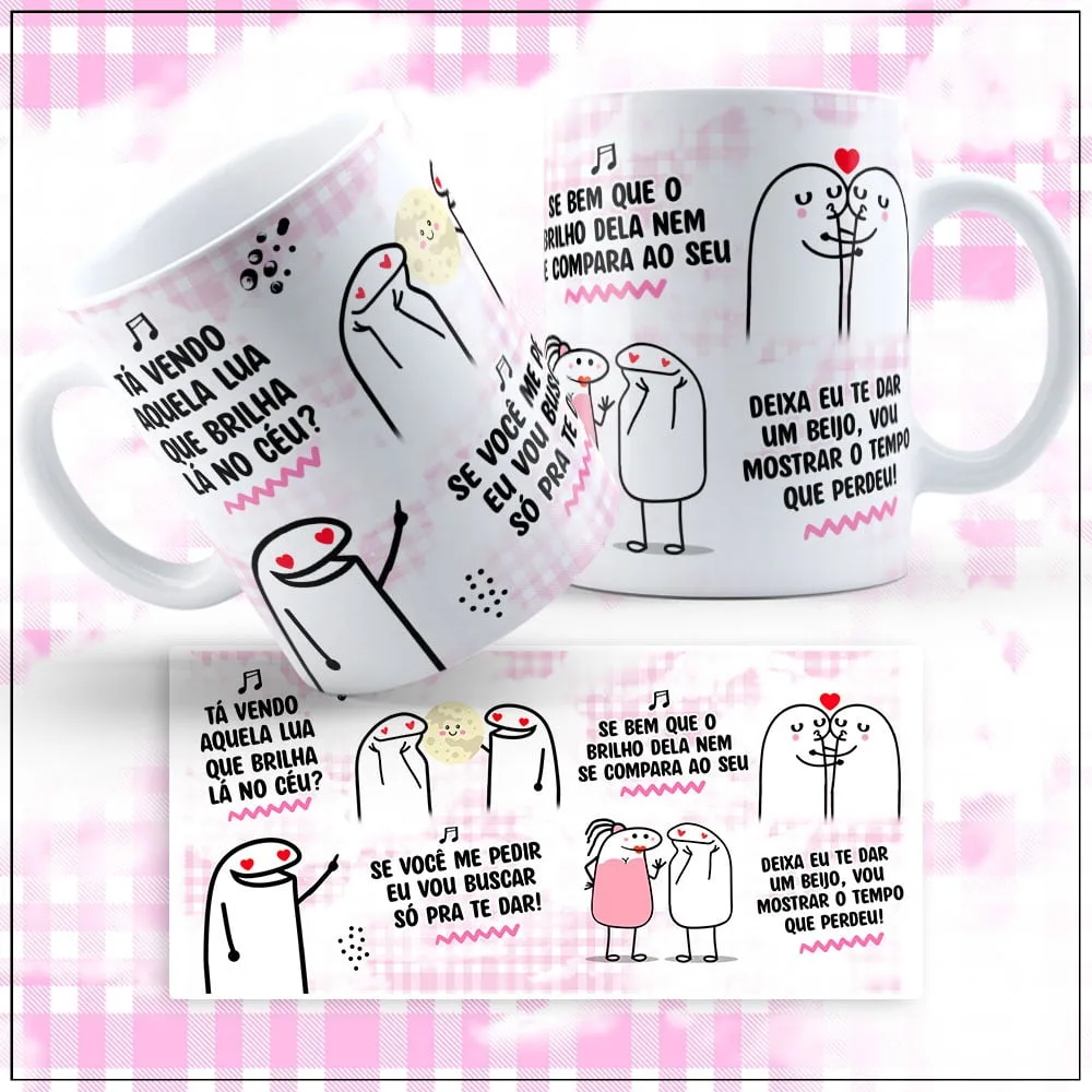 Artes Caneca Namorados Flork Ta Vendo Aquela Lua Que Brilha