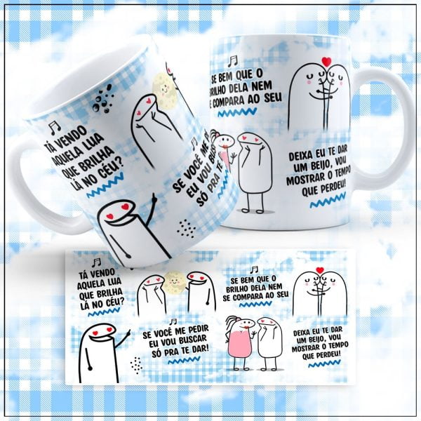 Artes Caneca Namorados Flork Ta Vendo Aquela Lua Que Brilha